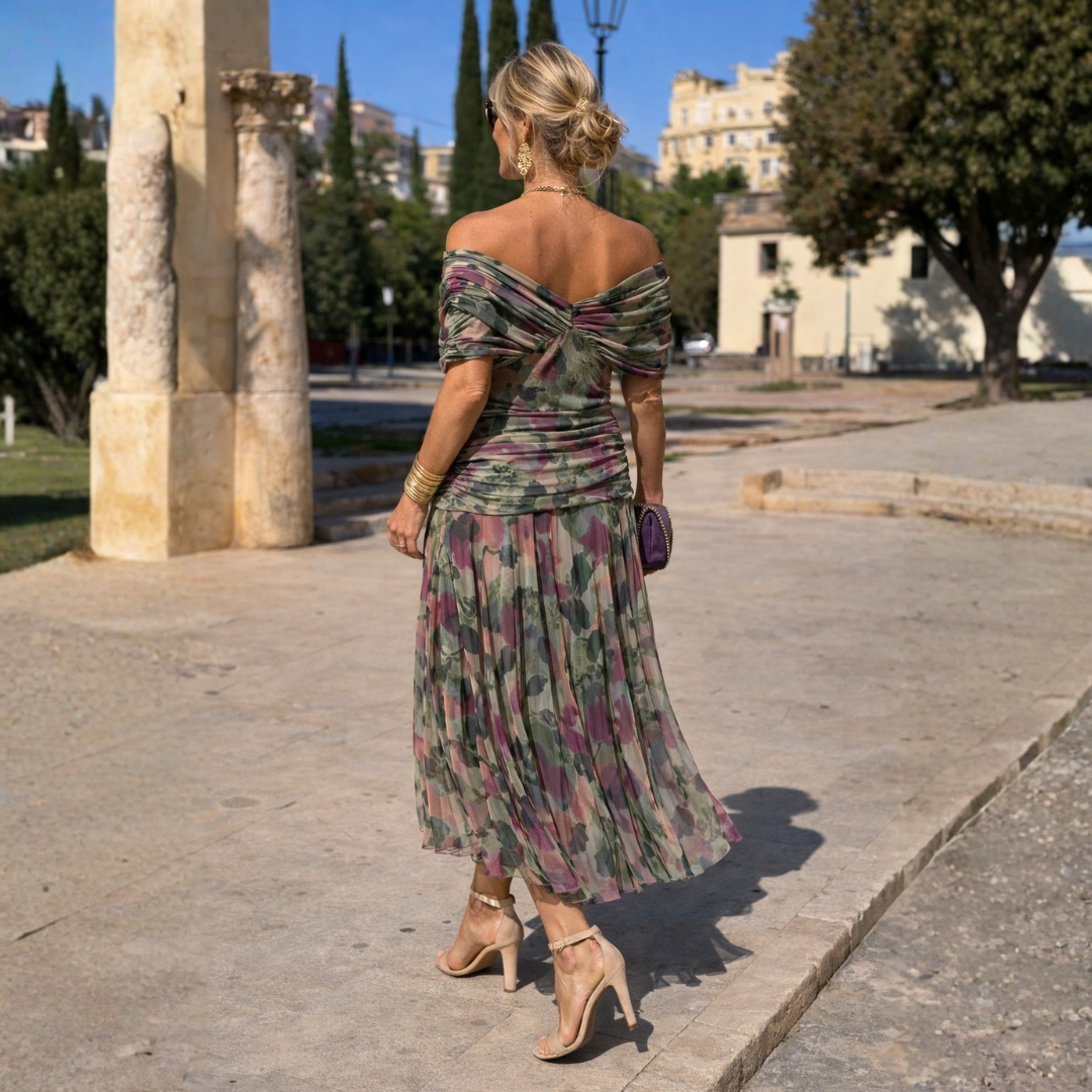 Eleanor | Sukienka Maxi z Odkrytymi Ramionami