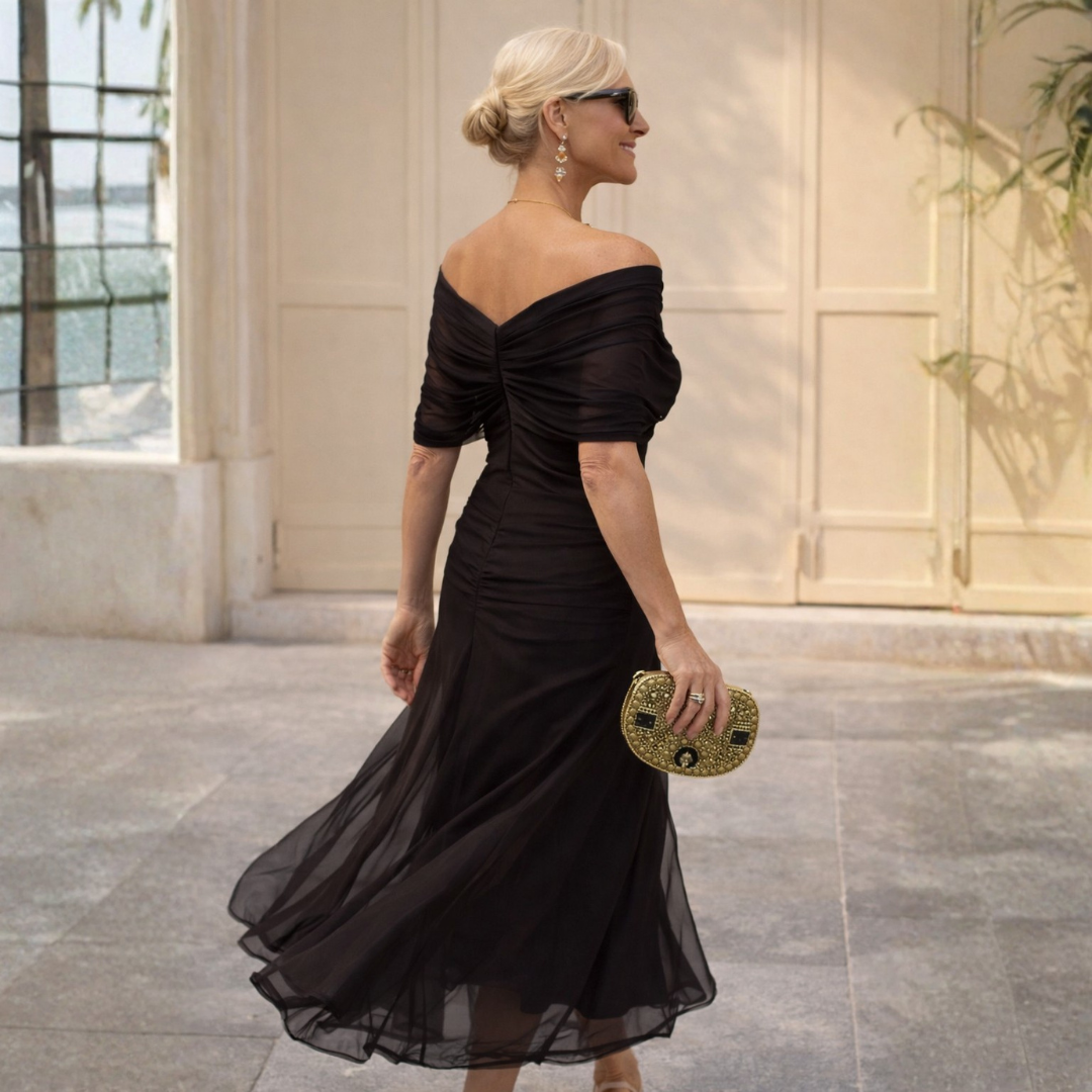 Eleanor | Sukienka Maxi z Odkrytymi Ramionami