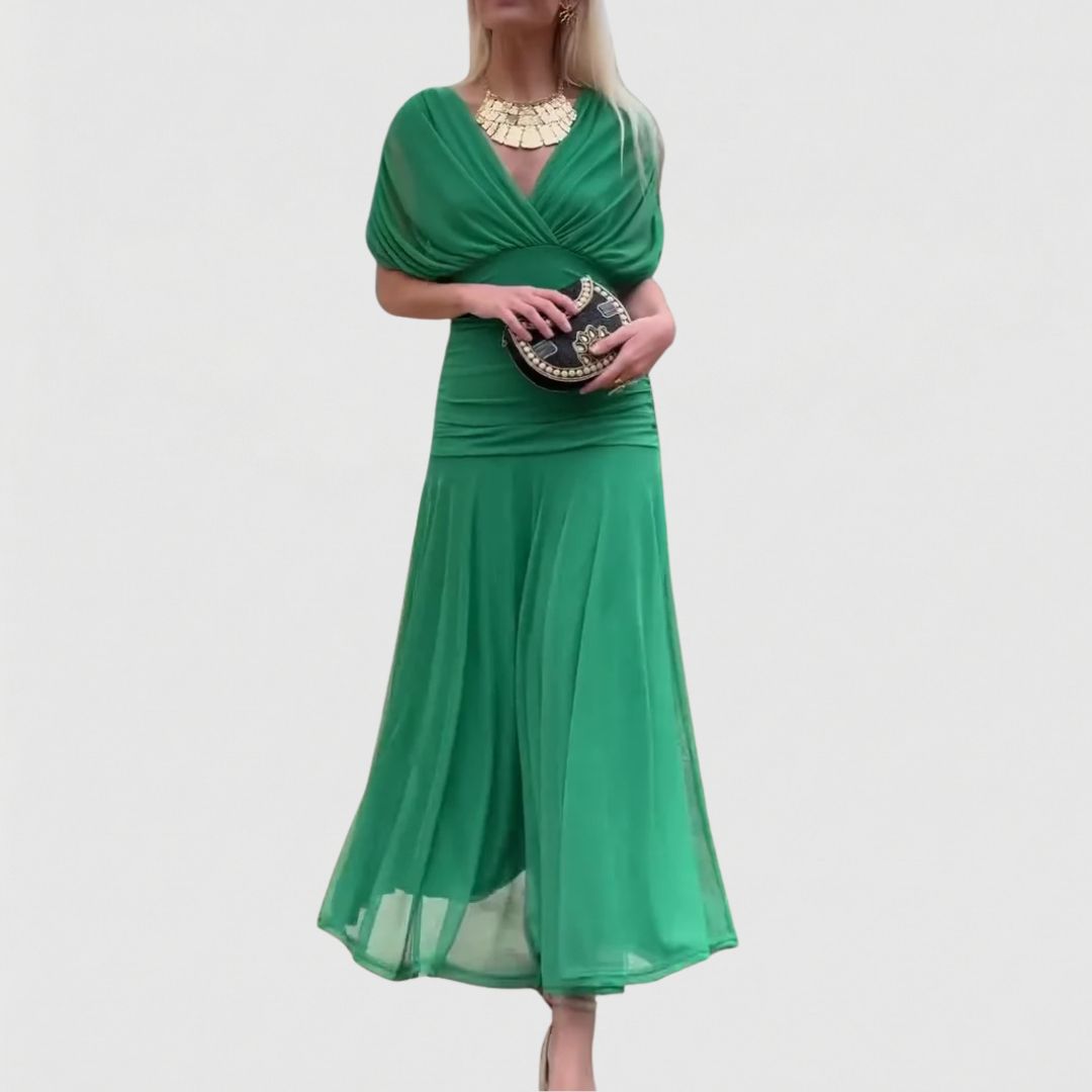 Sienna - Elegancka Zielona Sukienka