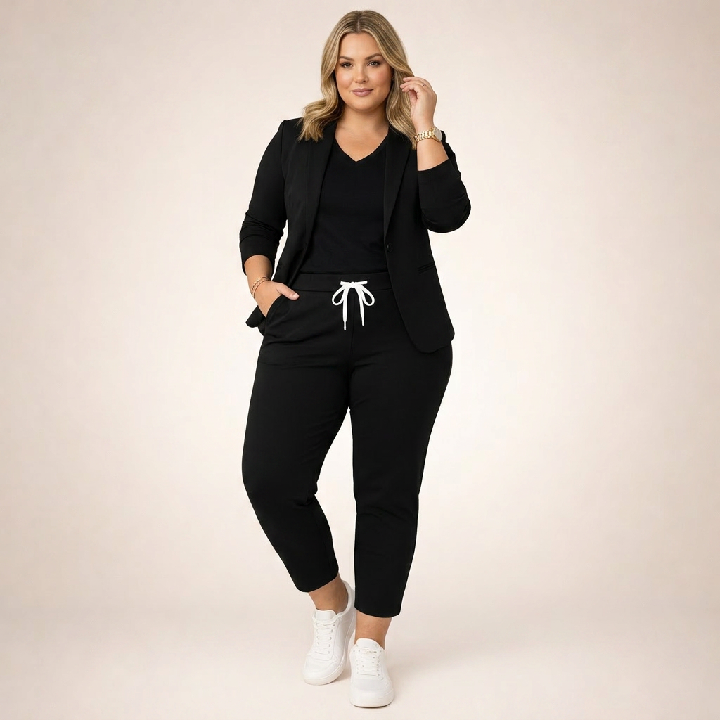Eva | Luźny zestaw garniturowy z sportowym akcentem
