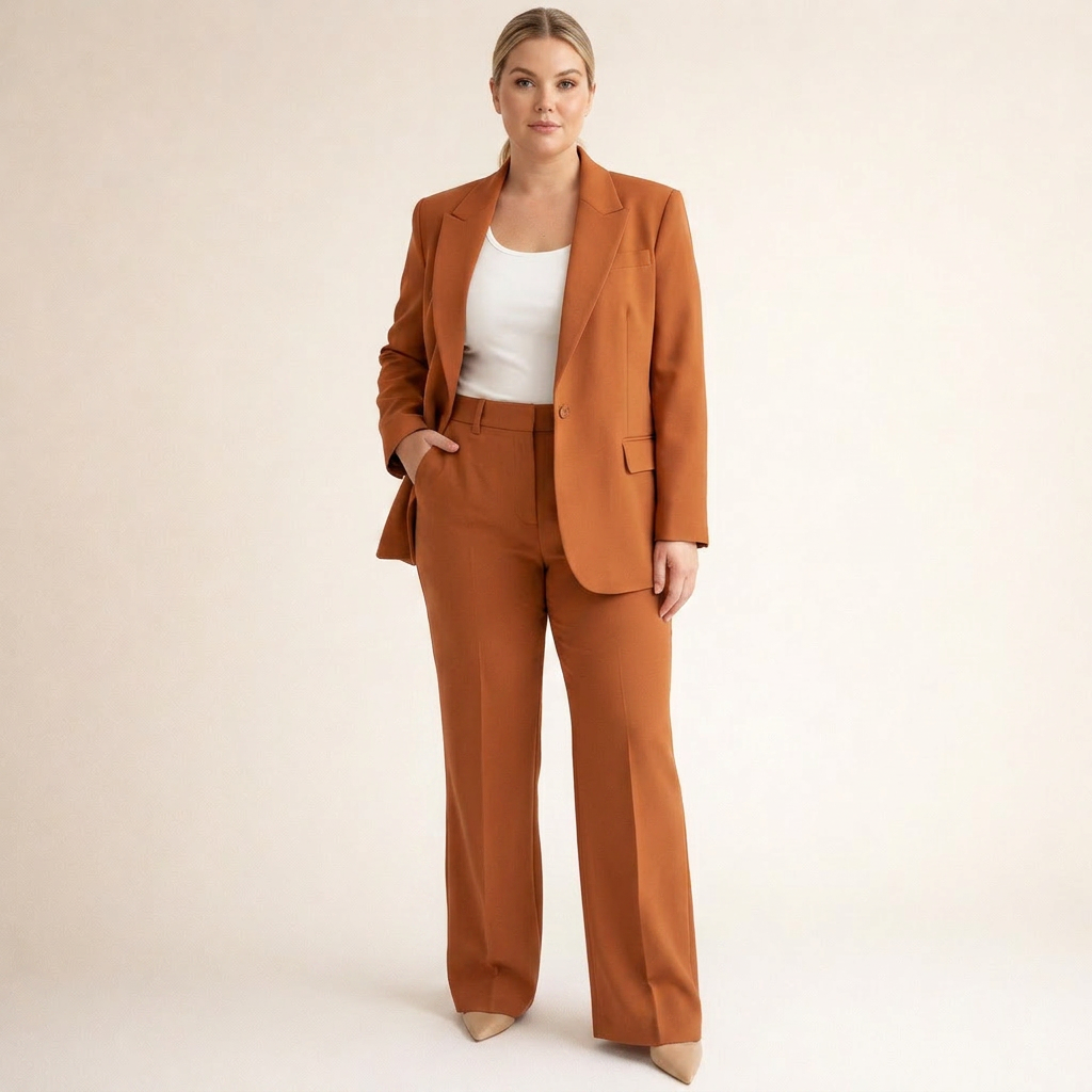 Vanessa | Elegancki zestaw garniturowy z rozszerzanymi spodniami