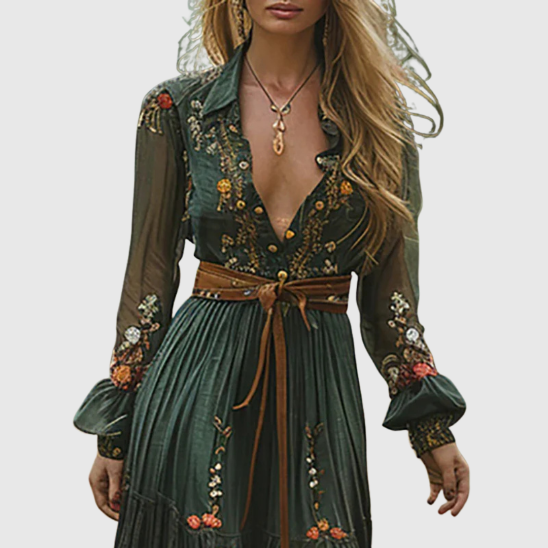 Alina Soleil | Romantyczna Sukienka Boho Maxi