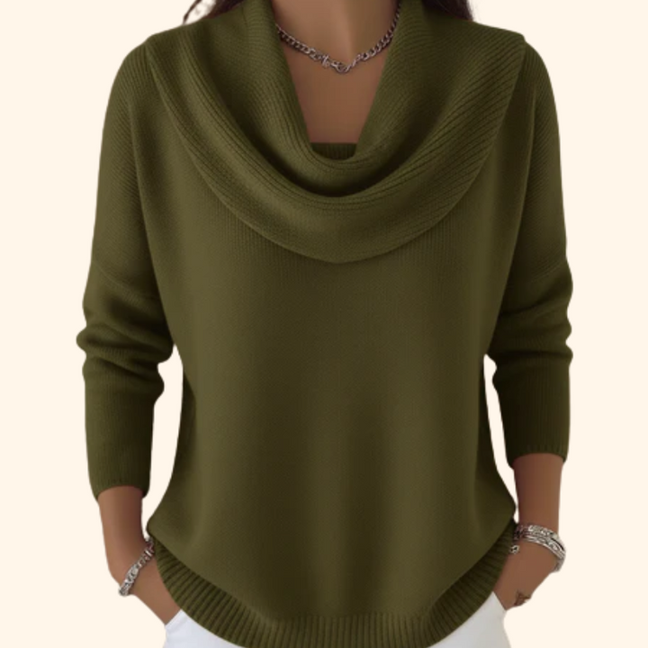 Vivienne | Sweter z dekoltem typu cowl