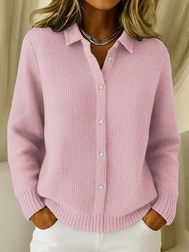 Carmela | Sweter z teksturowanej dzianiny z guzikami