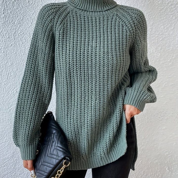 Felina - Sweter z Wysokim Kołnierzem z Długim Rękawem