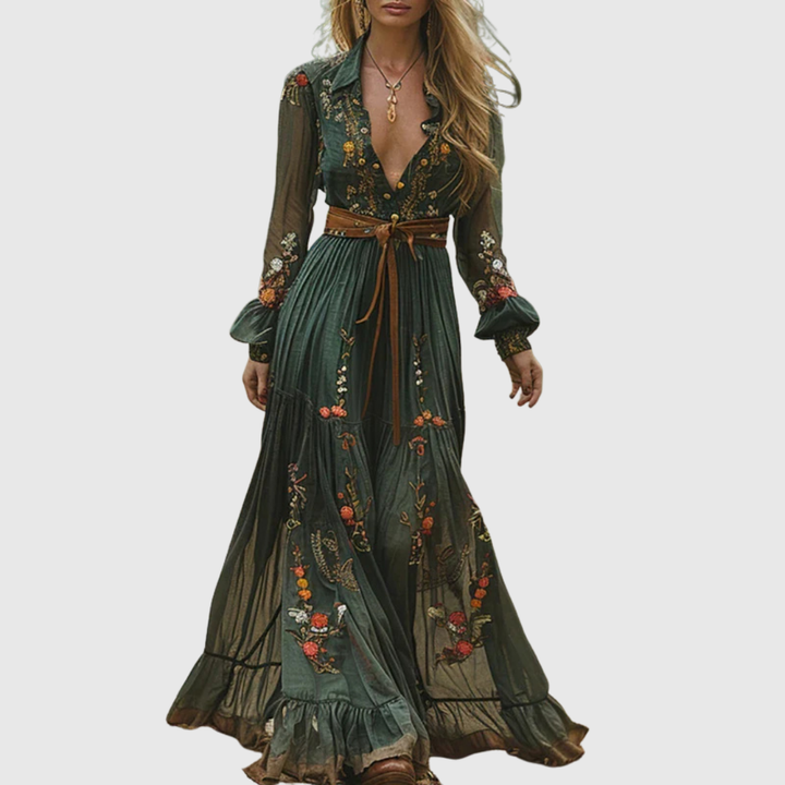 Alina Soleil | Romantyczna Sukienka Boho Maxi