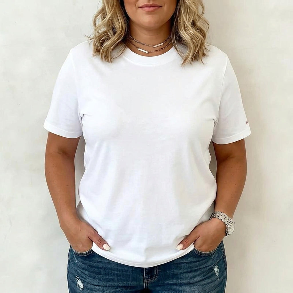 Mila | Casual T-shirt w jednolitym kolorze
