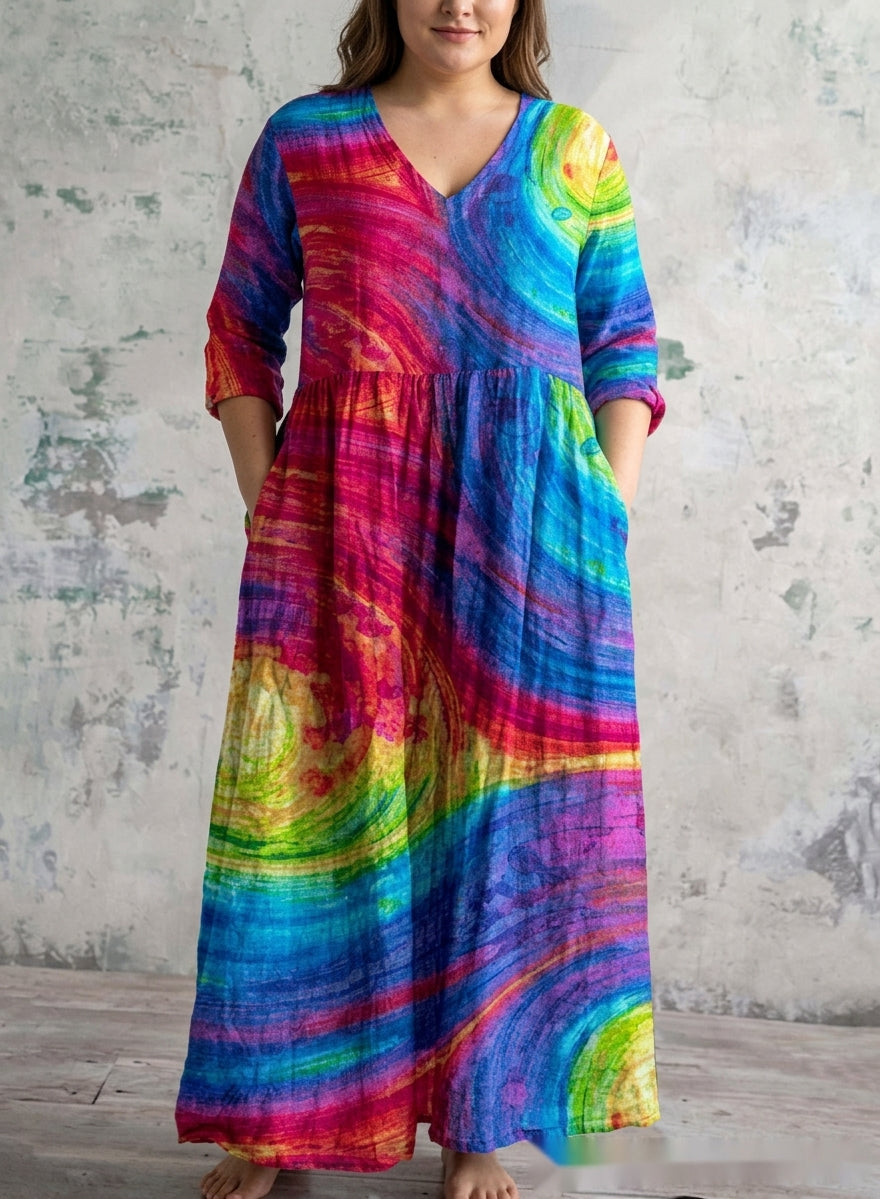 Lunaria | Sukienka Maxi Rainbow Muse