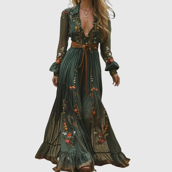Alina Soleil | Romantyczna Sukienka Boho Maxi