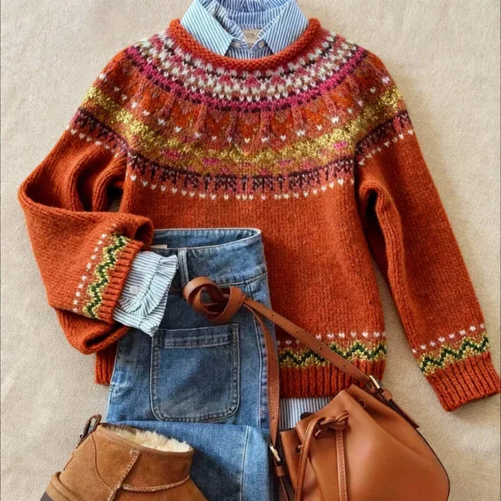 Simona™ | Elegancki Vintage Sweter Dzianinowy