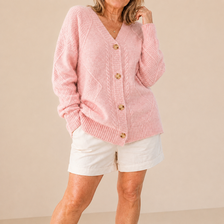 Karin™ | Miękki Sweter z Guzikami