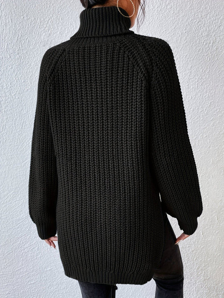 Felina - Sweter z Wysokim Kołnierzem z Długim Rękawem