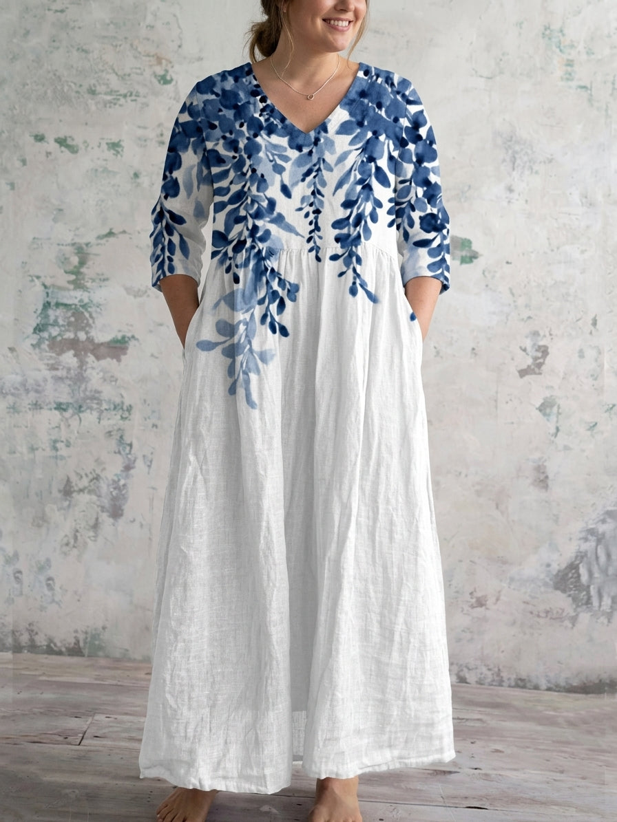Celestia | Niebieska Sukienka Maxi Willow