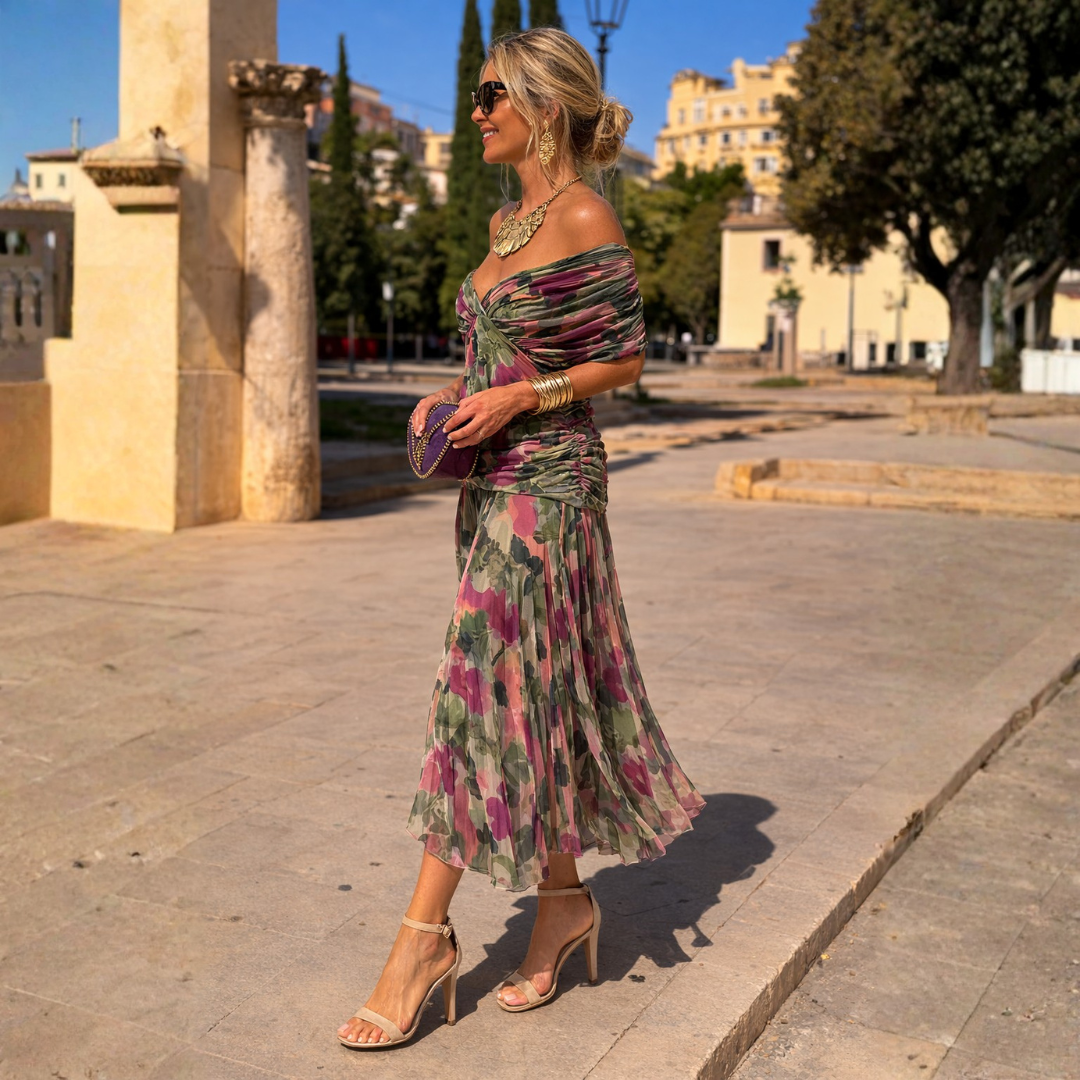 Eleanor | Sukienka Maxi z Odkrytymi Ramionami