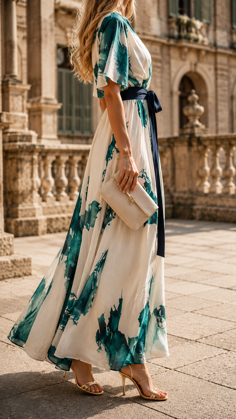Nivara – Artystyczna Sukienka Maxi Wrap Genova