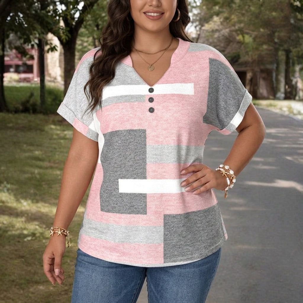 Abby | Casual Color Block Bluzka