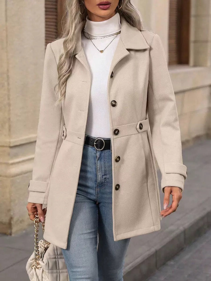 Christine | Elegancki Płaszcz z Pasem