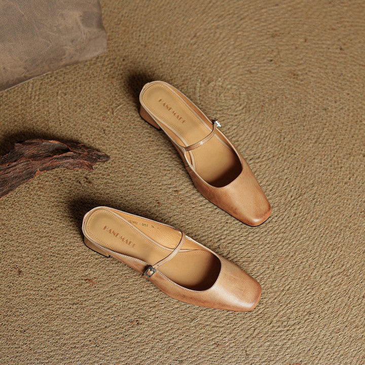 Esmer Mules z prawdziwej skóry