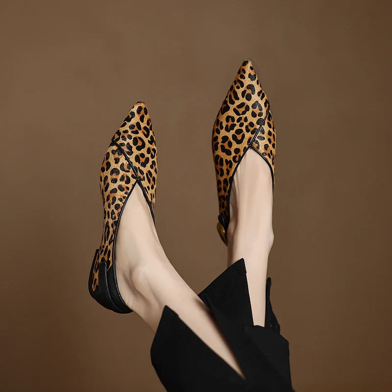 Płaskie Buty Skórzane Ferina