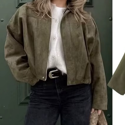 Kobieca Vintage Oversized Kurtka Bomber