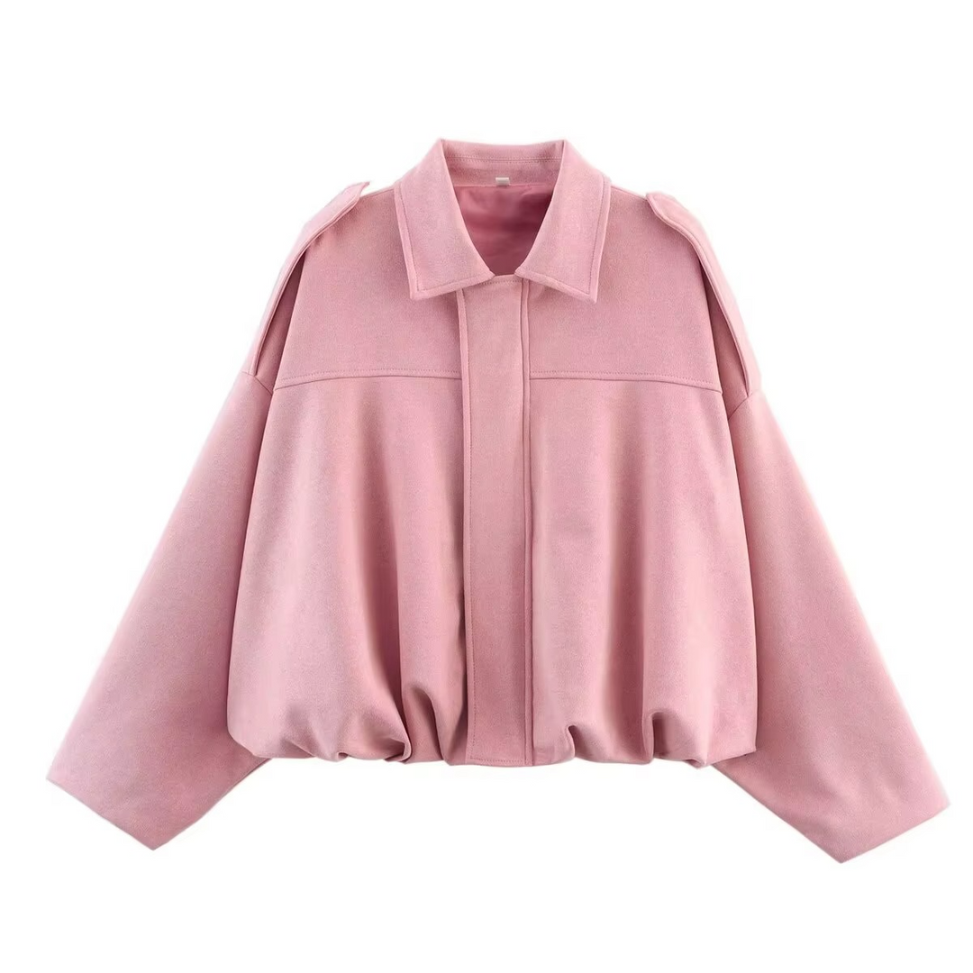 Kobieca Vintage Oversized Kurtka Bomber