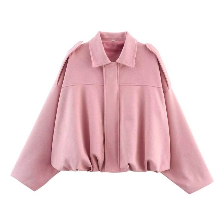 Kobieca Vintage Oversized Kurtka Bomber