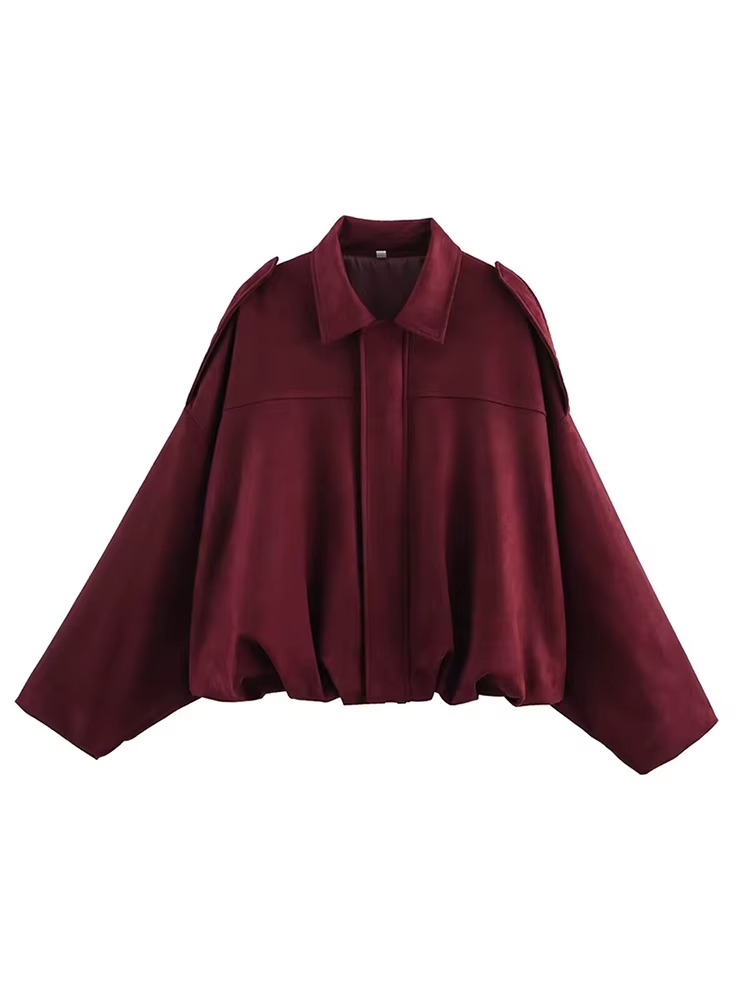 Kobieca Vintage Oversized Kurtka Bomber