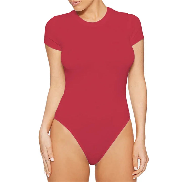 JANELLE™ – Klasyczny Body z Krótkim Rękawem