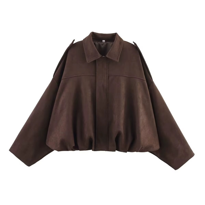 Kobieca Vintage Oversized Kurtka Bomber