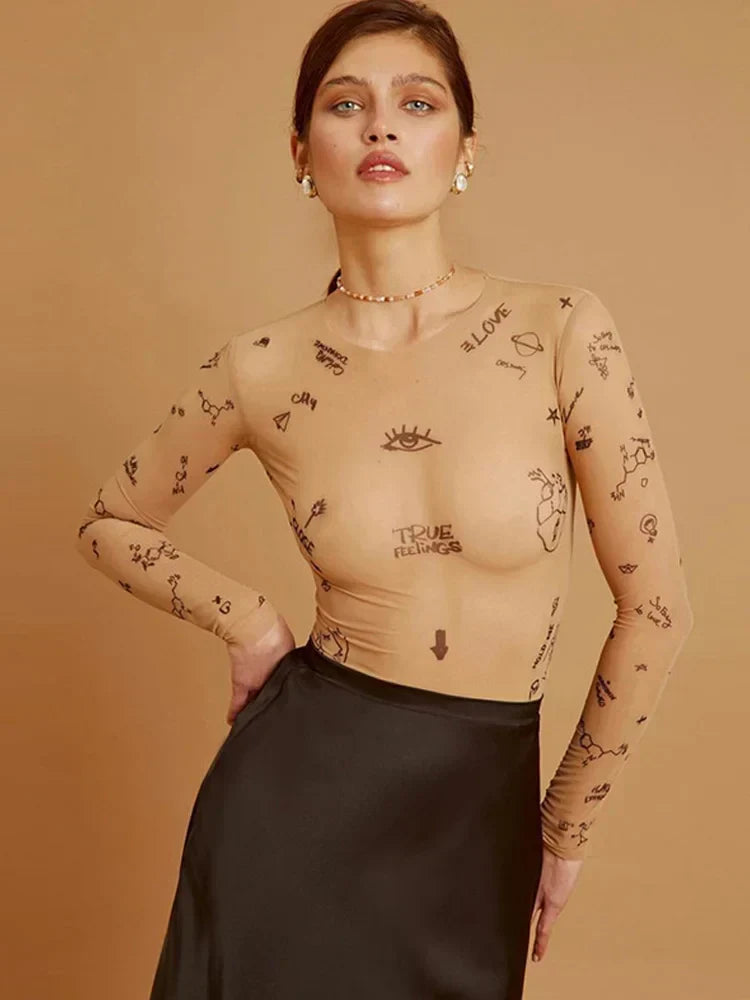 JANELLA™ – Nowoczesny Body z Siatki