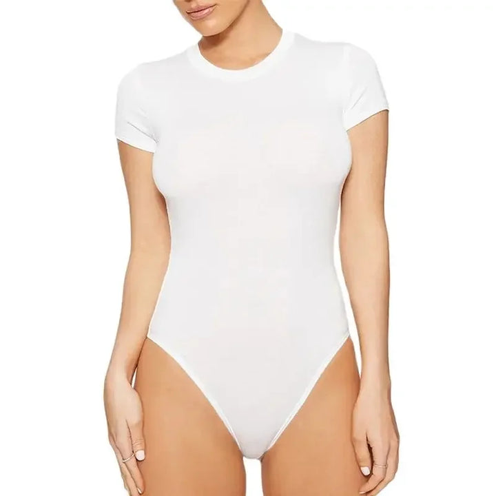 JANELLE™ – Klasyczny Body z Krótkim Rękawem