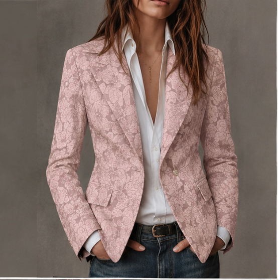 Estelle | Żakiet Jacquard Kaszmirowy Dopasowany