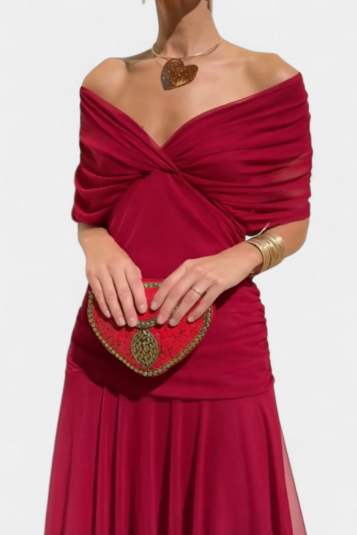 Harper - Elegancka Czerwona Sukienka