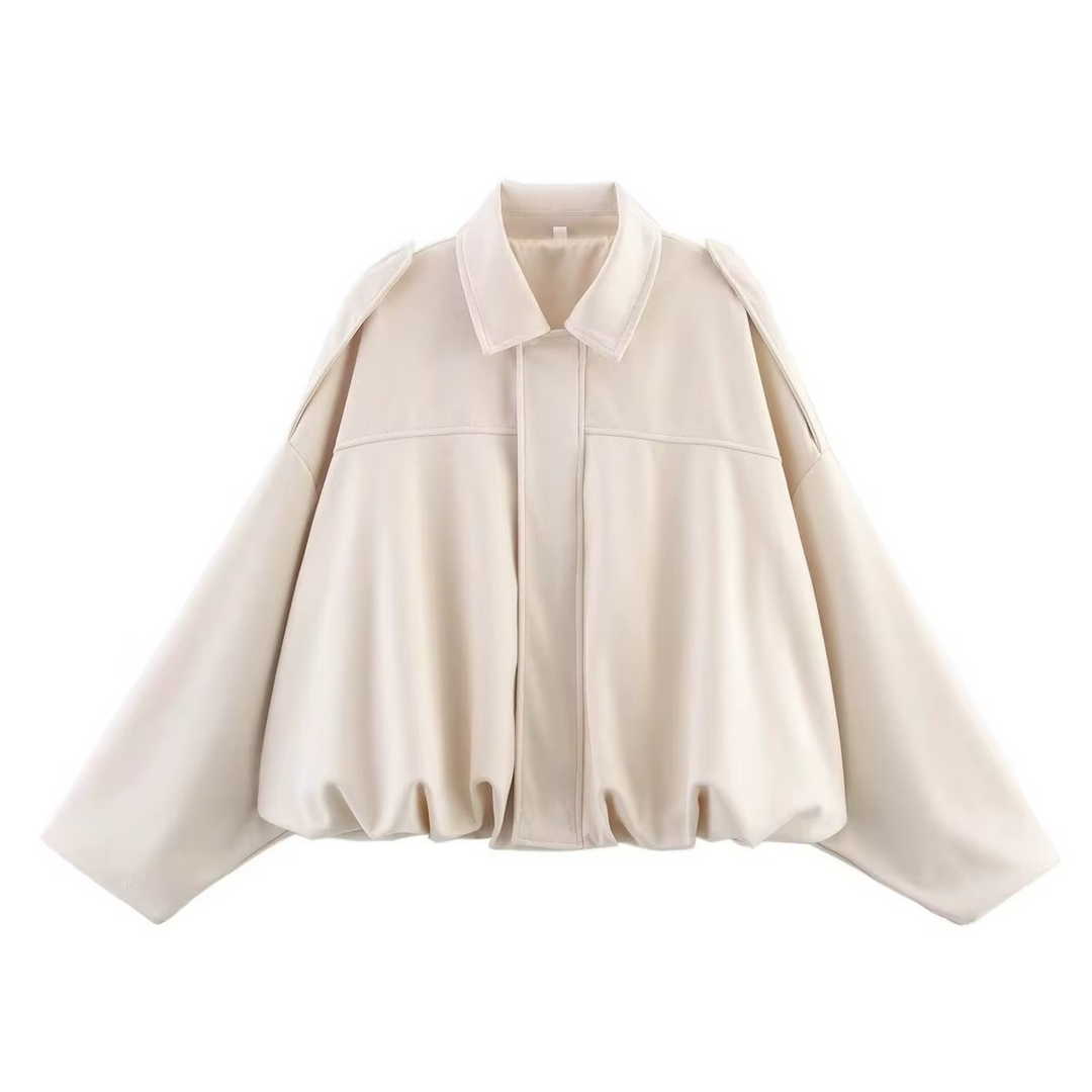Kobieca Vintage Oversized Kurtka Bomber