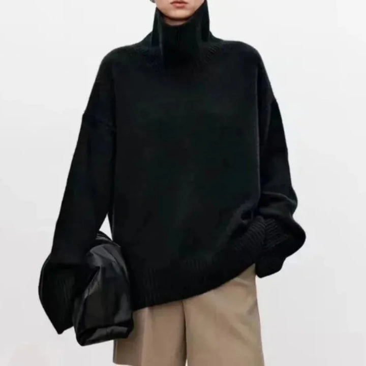 Sweter Valora z wysokim kołnierzem z kaszmiru