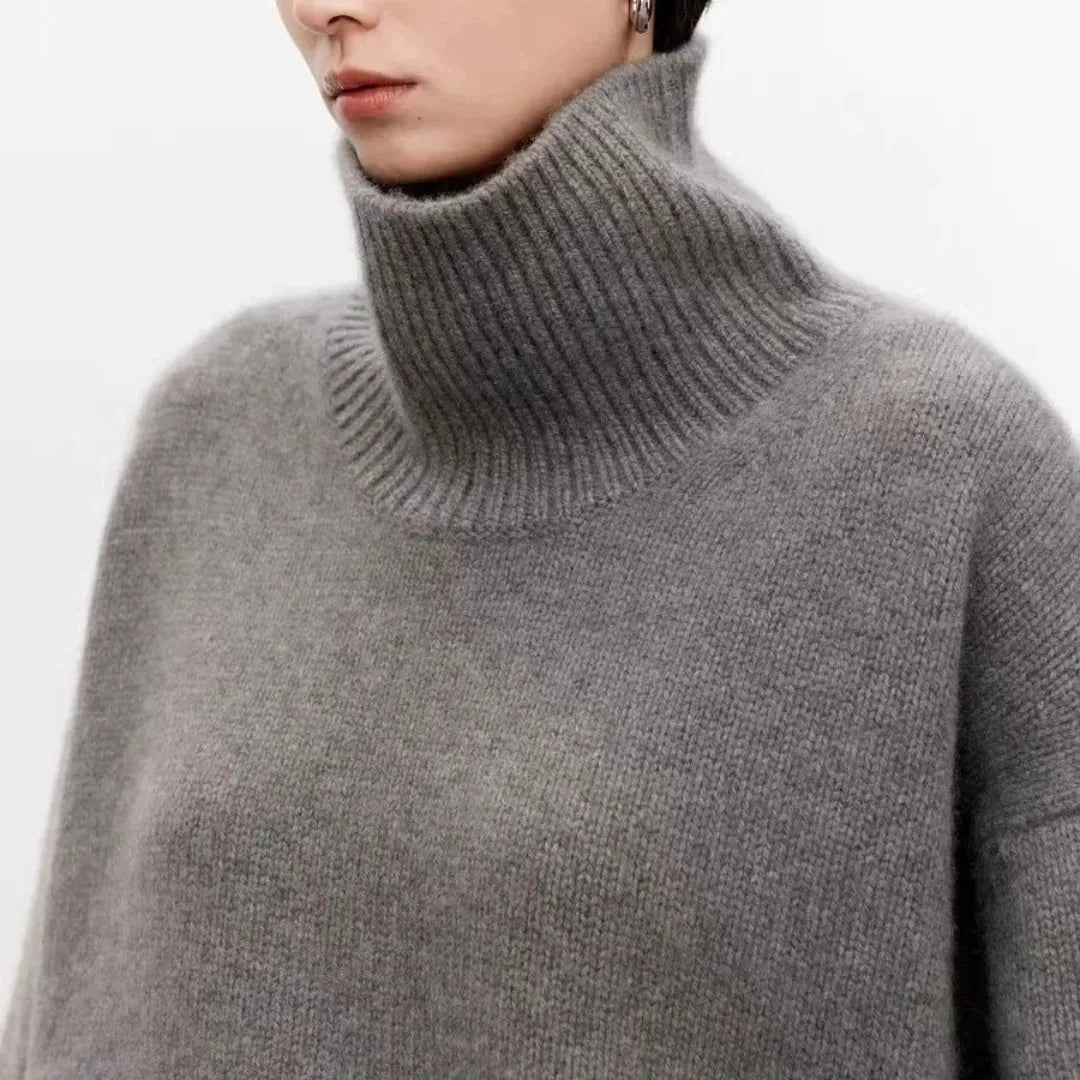 Sweter Valora z wysokim kołnierzem z kaszmiru