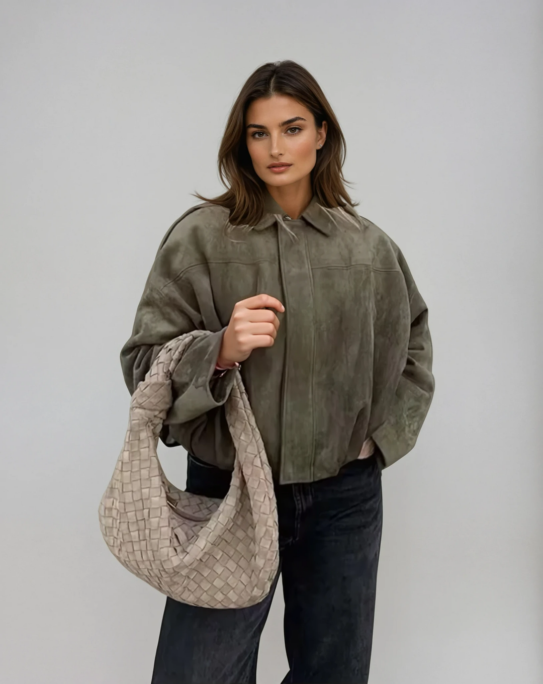 Kobieca Vintage Oversized Kurtka Bomber