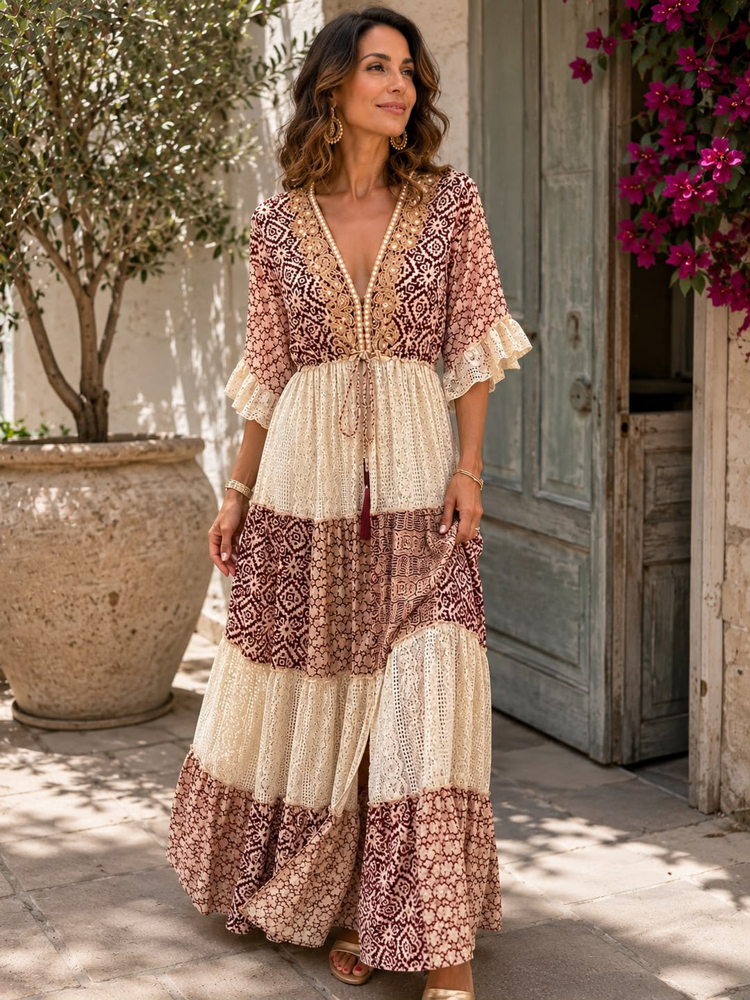 Sukienka couture z włoskiej koronki