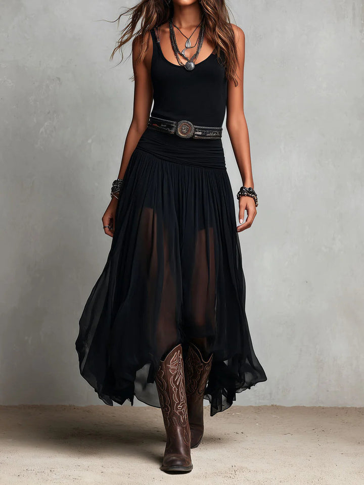 Set Top Nero i Gonna Maxi w Tulle