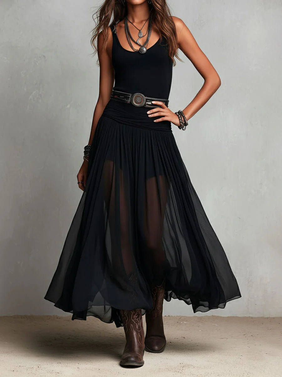 Set Top Nero i Gonna Maxi w Tulle