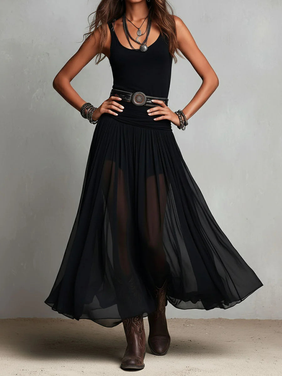 Set Top Nero i Gonna Maxi w Tulle