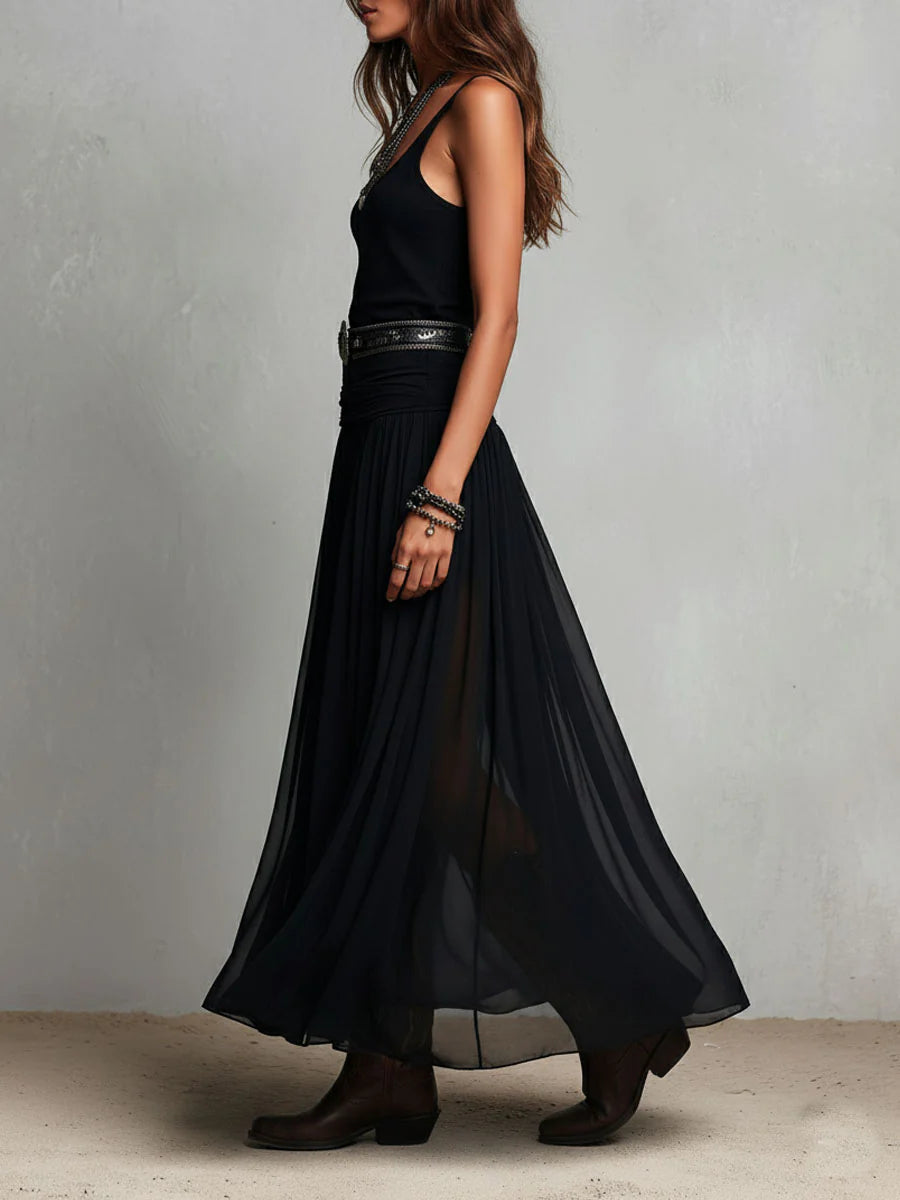 Set Top Nero i Gonna Maxi w Tulle
