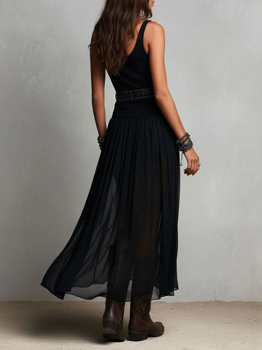 Set Top Nero i Gonna Maxi w Tulle