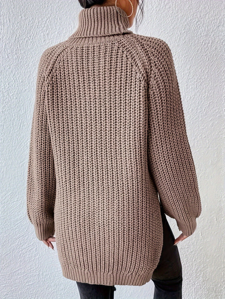 Felina - Sweter z Wysokim Kołnierzem z Długim Rękawem