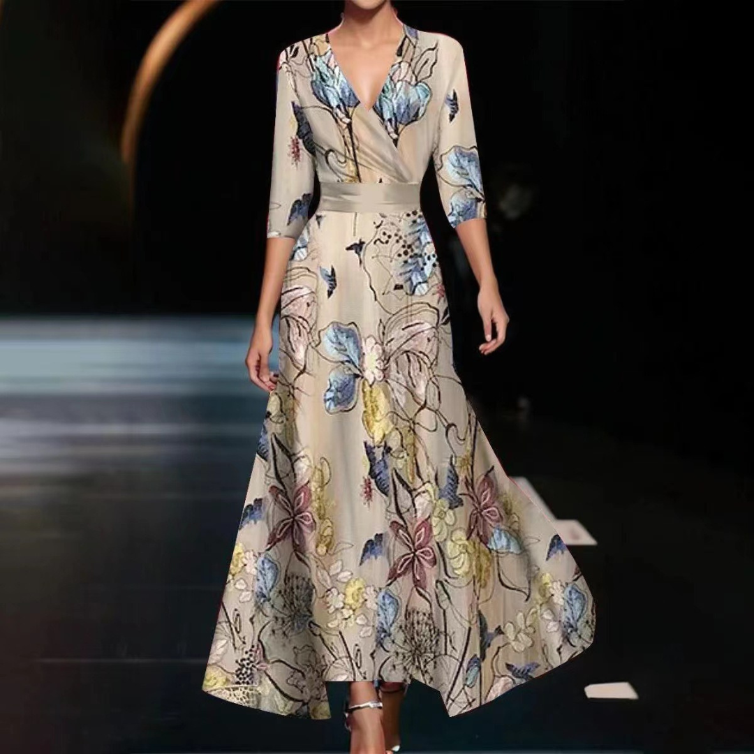 Vivian | Stylowa Elegancka Sukienka w Print
