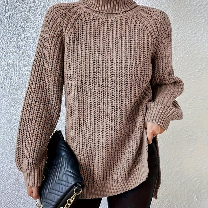 Felina - Sweter z Wysokim Kołnierzem z Długim Rękawem