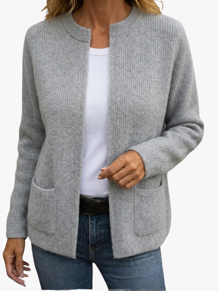 Colette | Ciepły Sweter Z Zippem z Kieszeniami