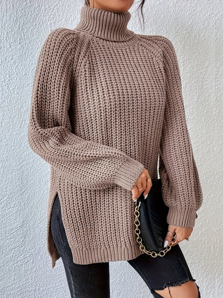 Felina - Sweter z Wysokim Kołnierzem z Długim Rękawem