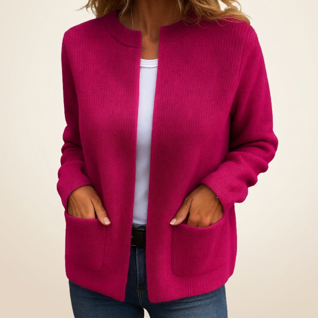 Colette | Ciepły Sweter Z Zippem z Kieszeniami