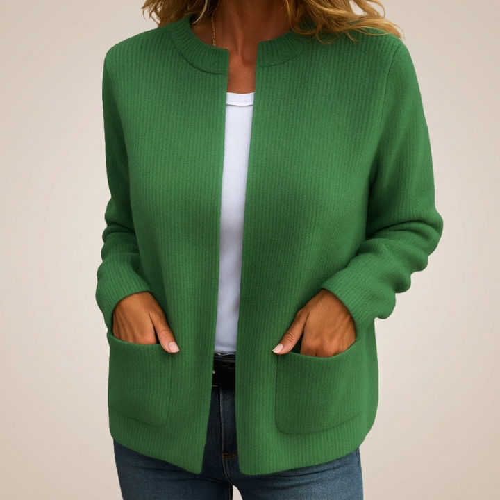 Colette | Ciepły Sweter Z Zippem z Kieszeniami